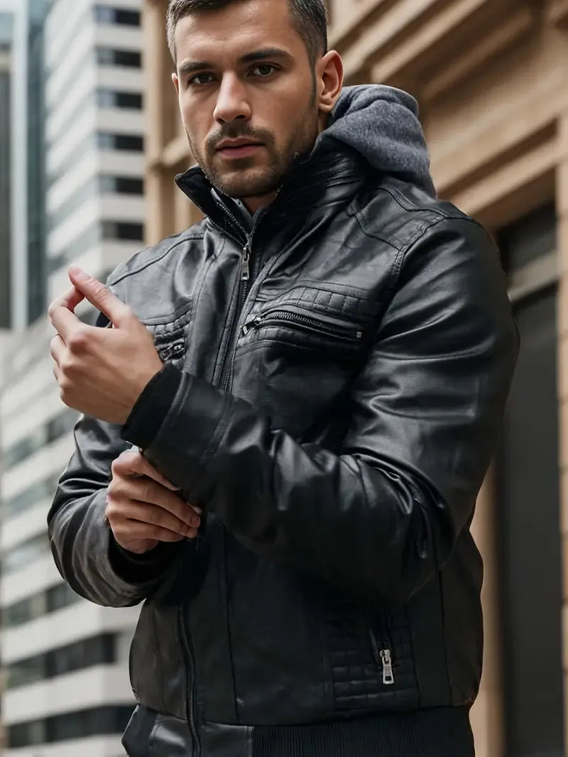 Enrique | Chaqueta Biker con Capucha