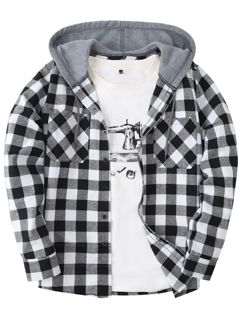 Ivo | Chaqueta a Cuadros con Capucha