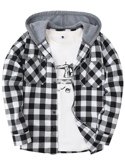 Ivo | Chaqueta a Cuadros con Capucha