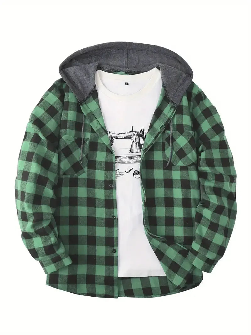 Ivo | Chaqueta a Cuadros con Capucha