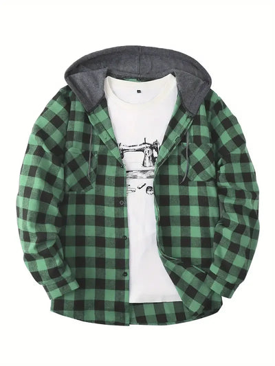 Ivo | Chaqueta a Cuadros con Capucha