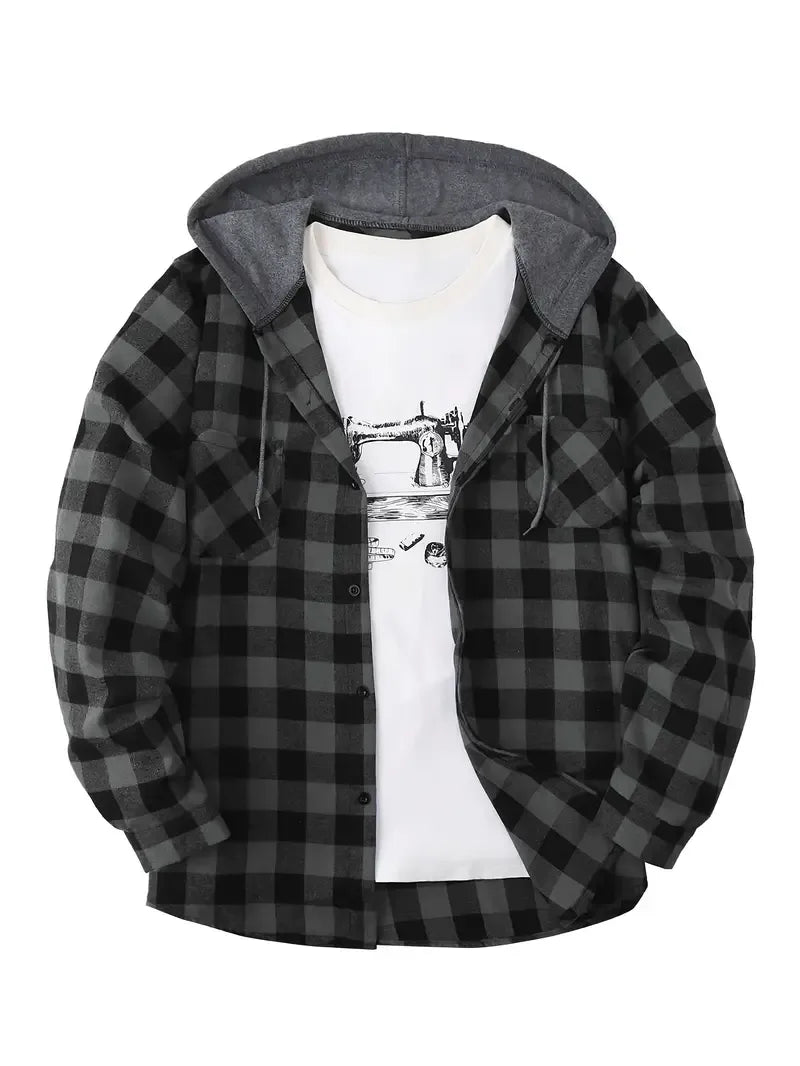 Ivo | Chaqueta a Cuadros con Capucha