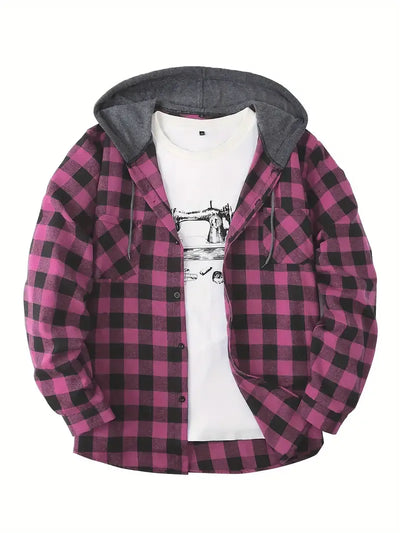 Ivo | Chaqueta a Cuadros con Capucha