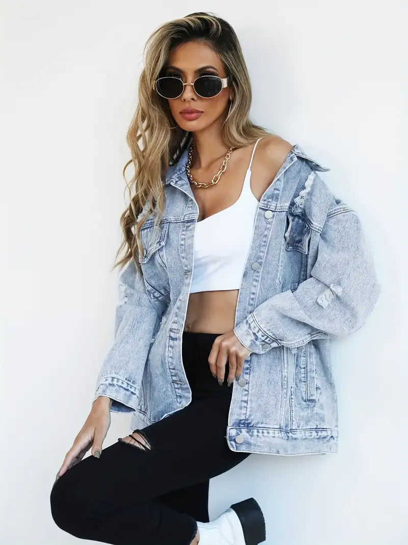 Julia | Chaqueta de Jeans Holgada